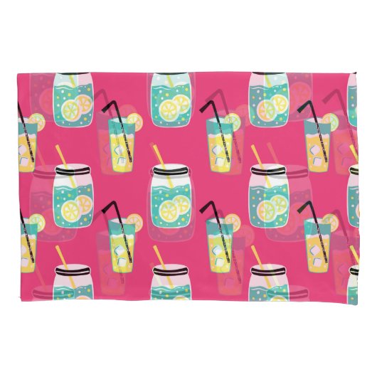 Eclectic summer elements, vintage seamless backgro kussensloop (Voorkant)