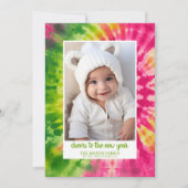 Eclectic Tie Dye - Proost op het nieuwe jaar Feestdagenkaart (Voorkant)