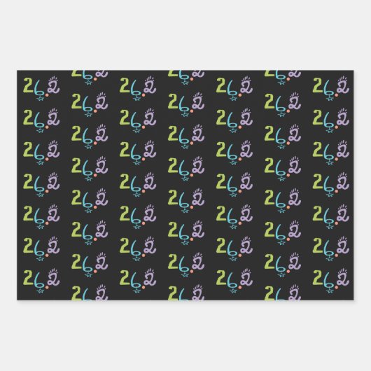 Eclectisch 26.2 Marathonthema Verpakkingspapier Inpakpapier Vel (Voorkant)