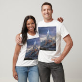 Eclectisch bloemig,  tropisch naadloos patroon t-shirt (Unisex)