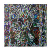 Eclectisch  Glas in lood Tegeltje (Voorkant)