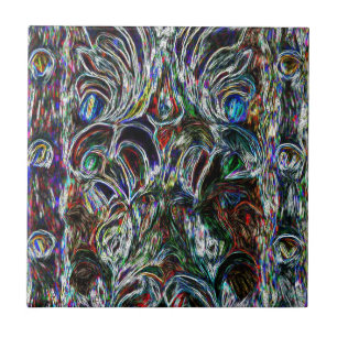 Eclectisch  Glas in lood Tegeltje