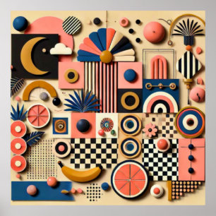 Eclectisch maximalisme kunst poster