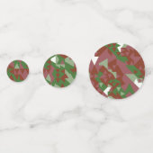 Eclectisch Mod Retro Geometrisch Kerstpatroon Confetti (Achterkanten)