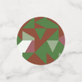 Eclectisch Mod Retro Geometrisch Kerstpatroon Confetti (Kleine voorkant)