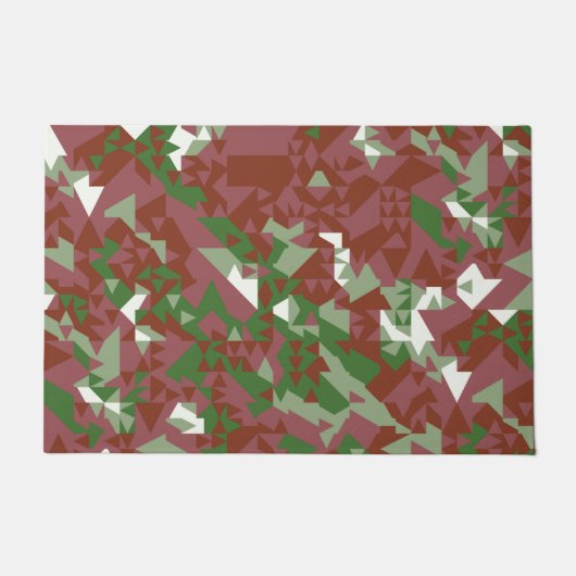 Eclectisch Mod Retro Geometrisch Kerstpatroon Deurmat (Voorkant)