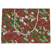 Eclectisch Mod Retro Geometrisch Kerstpatroon Groot Cadeauzakje (Voorkant)