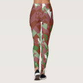 Eclectisch Mod Retro Geometrisch Kerstpatroon Leggings (Achterkant)