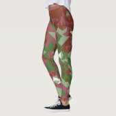 Eclectisch Mod Retro Geometrisch Kerstpatroon Leggings (Links)