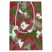 Eclectisch Mod Retro Geometrisch Kerstpatroon Medium Cadeauzakje (Voorkant)