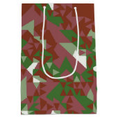 Eclectisch Mod Retro Geometrisch Kerstpatroon Medium Cadeauzakje (Achterkant)