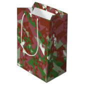 Eclectisch Mod Retro Geometrisch Kerstpatroon Medium Cadeauzakje (Achterkant Gekanteld)