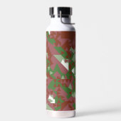 Eclectisch Mod Retro Geometrisch Kerstpatroon Waterfles (Links)