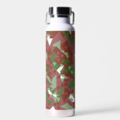 Eclectisch Mod Retro Geometrisch Kerstpatroon Waterfles (Voorkant)