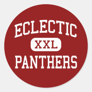 Eclectisch - Panters - Midden - Eclectisch Alabama Ronde Sticker