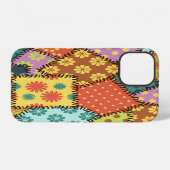 Eclectisch Patchwork: Diverse Patroonmix iPhone Hoesje (Achterkant horizontaal)