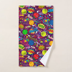 😍 🤩 Eclectisch 🎾 patroon paars Handdoek