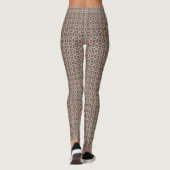 Eclectisch rustieke grungy gedempte kerstpatroon leggings (Achterkant)