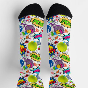 😍🤩Eclectisch tennis🎾 patroon  Sokken