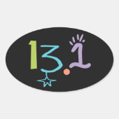 Eclectische 13.1 halve marathon Sticker (Voorkant)