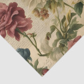 Eclectische bloemen oud schrijfpapier tissuepapier (Detail)