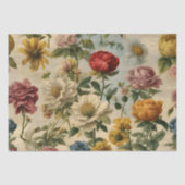 Eclectische bloemen oud schrijfpapier tissuepapier (Voorkant)