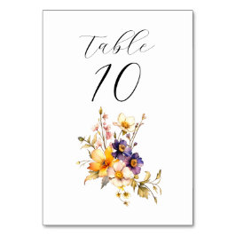Eclectische Bloemen Trouwtafel Kaart