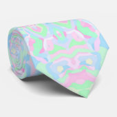 Eclectische Boho Hippie Kleurrijke Funky Pastel Ma Stropdas (Opgerold)