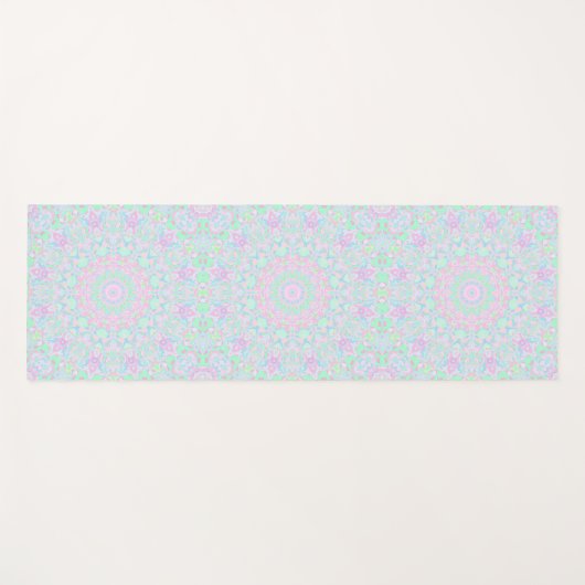 Eclectische Boho Hippie Kleurrijke Funky Pastel Ma Yogamat (Voorkant (horizontaal))
