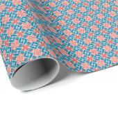 Eclectische Boho Rode Turkoois Cadeaupapier (Rol Hoek)
