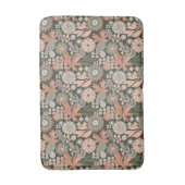 Eclectische Boho Terracotta Kool Botanische Bloem Badmat (Voorkant Verticaal)