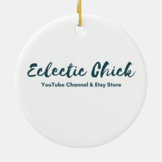Eclectische chick YouTube & Etsy Store Keramisch Ornament (Achterkant)