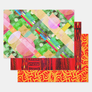 Eclectische cyber Kente op Kent Pattern sampler Inpakpapier Vel