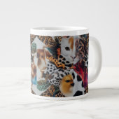 Eclectische Dierenprint Specialty Jumbo Mok (Voorkant rechts)
