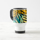 Eclectische Dierenprints Reismok – 15 oz Reisbeker (Voorkant links)