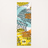 Eclectische dierlijke print patroon monogram yogamat (Voorkant)