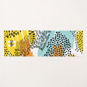 Eclectische dierlijke print patroon monogram yogamat (Voorkant (horizontaal))