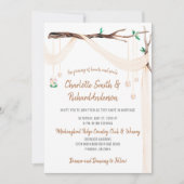 Eclectische Drape, Mason Jar Lights, Archway Weddi Kaart (Voorkant)