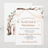 Eclectische Drape, Mason Jar Lights, Archway Weddi Kaart (Voorkant / Achterkant)