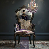 Eclectische elegantie Lady Top Hat, Moody Lila Paa Tissuepapier