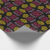 Eclectische euforie typografisch patroon cadeaupapier (Hoek)