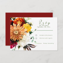 Eclectische Florals RSVP-kaart
