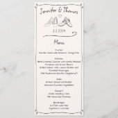 Eclectische Hand Getrokken Doodle Trouwschoenen Me Programmakaart (Voorkant)