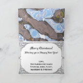 Eclectische ingelijste fotokerstmis feestdagen kaart (Binnen)