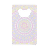 Eclectische ingewikkelde Boho kleurrijke pastel Ma Creditkaart Flessenopener (Achterkant)