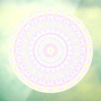 Eclectische ingewikkelde Boho kleurrijke pastel Ma Raamsticker