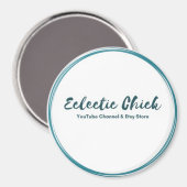 Eclectische Kies YouTube & Etsy Store Logo Magneet (Voorkant / Achterkant)