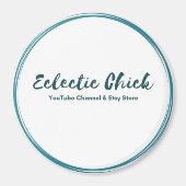 Eclectische Kies YouTube & Etsy Store Logo Magneet (Voorkant)