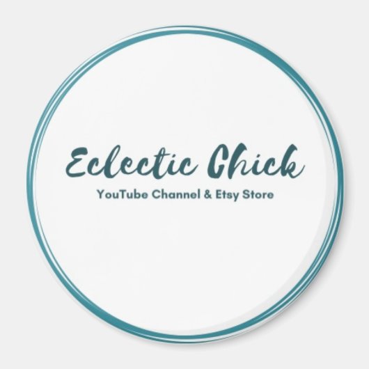 Eclectische Kies YouTube & Etsy Store Logo Magneet (Voorkant)