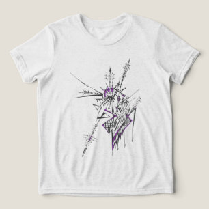 Eclectische Kleurrijke Abstract Tribale Tatoeageku Tri-Blend Shirt